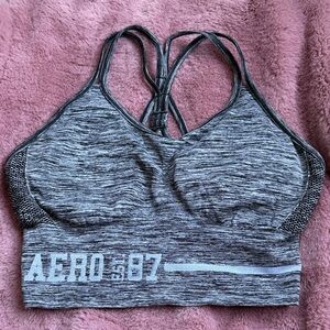 Aeropostale Heathered Gray Sports Bra
